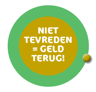 Niet tevreden = geld terug!